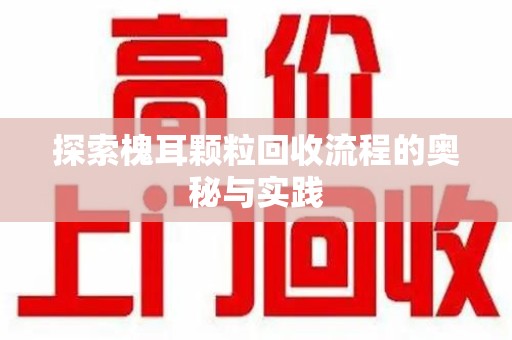 合肥探索槐耳颗粒回收流程的奥秘与实践