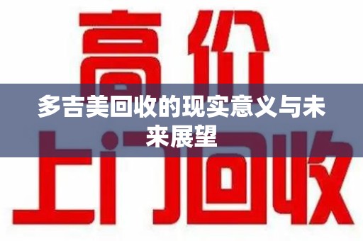 合肥多吉美回收的现实意义与未来展望